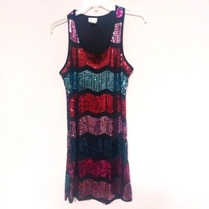 Multicolored Sequin Sheath Dress for Night Out. NWNT Sz M